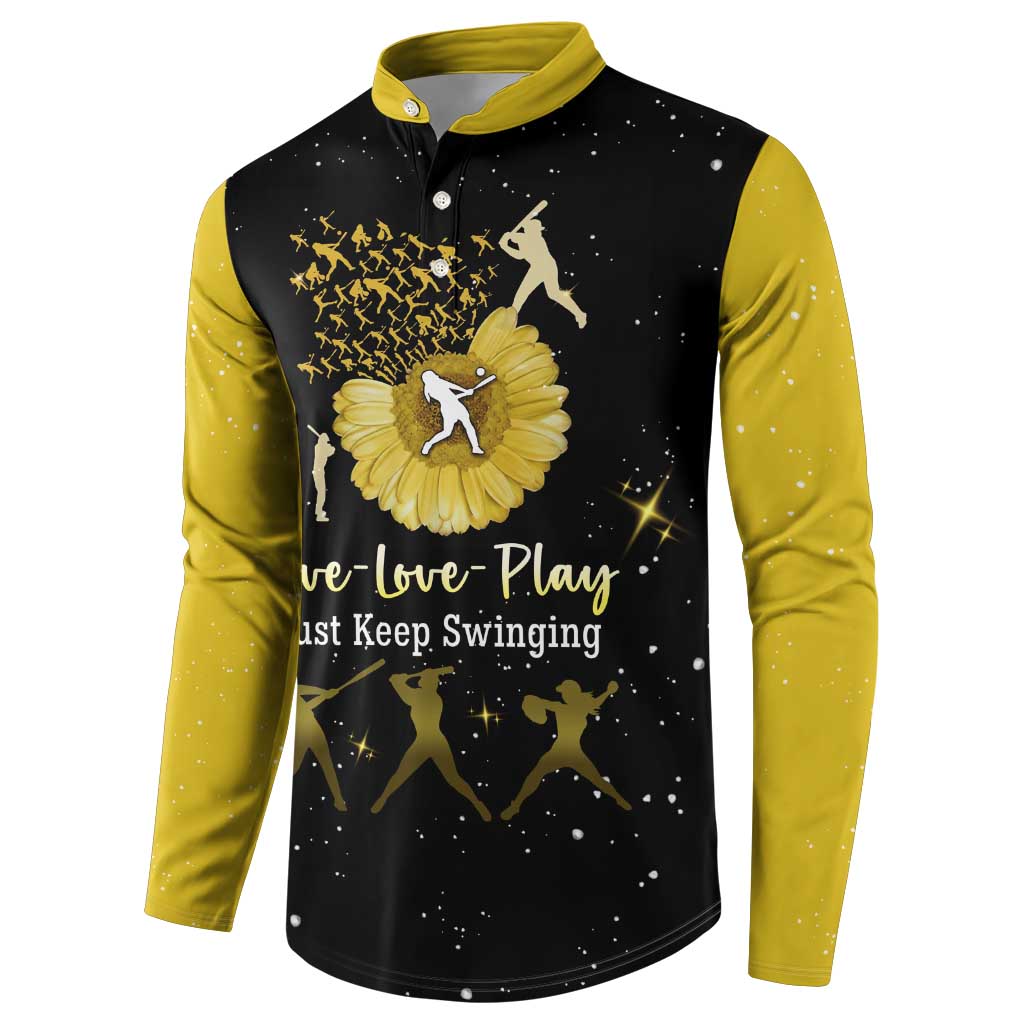 Softball Sunflower Yellow Black Christmas Button Sweatshirt Xmas Holiday Patterns - Wonder Print Shop