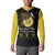 Softball Sunflower Yellow Black Christmas Button Sweatshirt Xmas Holiday Patterns - Wonder Print Shop