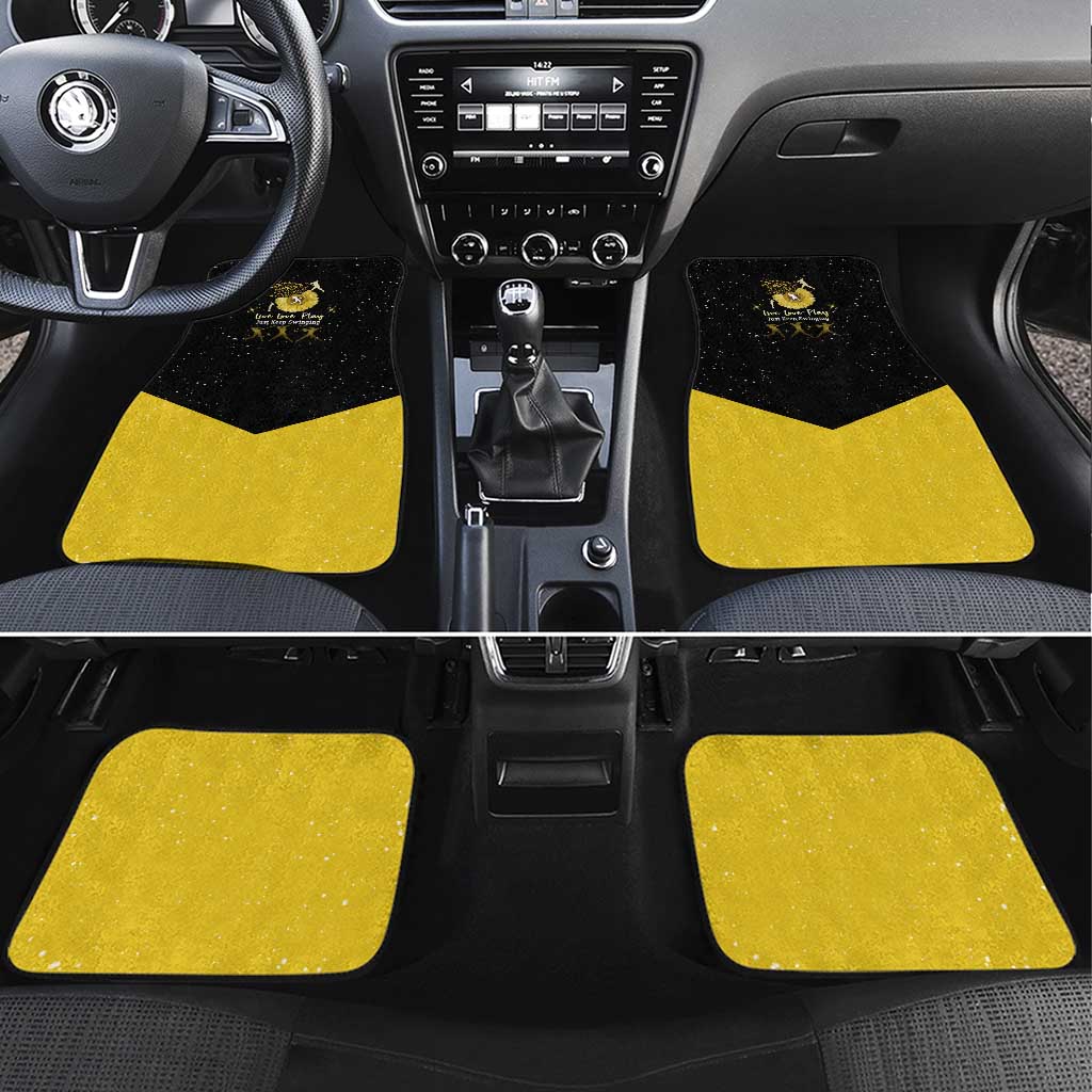 Softball Sunflower Yellow Black Christmas Car Mats Xmas Holiday Patterns - Wonder Print Shop