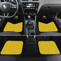 Softball Sunflower Yellow Black Christmas Car Mats Xmas Holiday Patterns - Wonder Print Shop