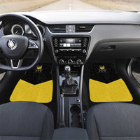 Softball Sunflower Yellow Black Christmas Car Mats Xmas Holiday Patterns - Wonder Print Shop