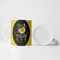 Softball Sunflower Yellow Black Christmas Ceramic Mug Xmas Holiday Patterns - Wonder Print Shop