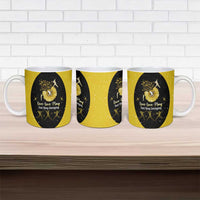 Softball Sunflower Yellow Black Christmas Ceramic Mug Xmas Holiday Patterns - Wonder Print Shop
