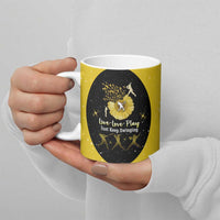 Softball Sunflower Yellow Black Christmas Ceramic Mug Xmas Holiday Patterns - Wonder Print Shop