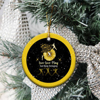 Softball Sunflower Yellow Black Christmas Ceramic Ornament Xmas Holiday Patterns - Wonder Print Shop