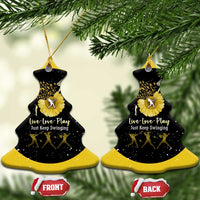 Softball Sunflower Yellow Black Christmas Ceramic Ornament Xmas Holiday Patterns - Wonder Print Shop