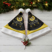 Softball Sunflower Yellow Black Christmas Santa Hat Xmas Holiday Patterns - Wonder Print Shop