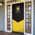 Softball Sunflower Yellow Black Christmas Door Cover Xmas Holiday Patterns - Wonder Print Shop