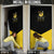 Softball Sunflower Yellow Black Christmas Door Cover Xmas Holiday Patterns - Wonder Print Shop