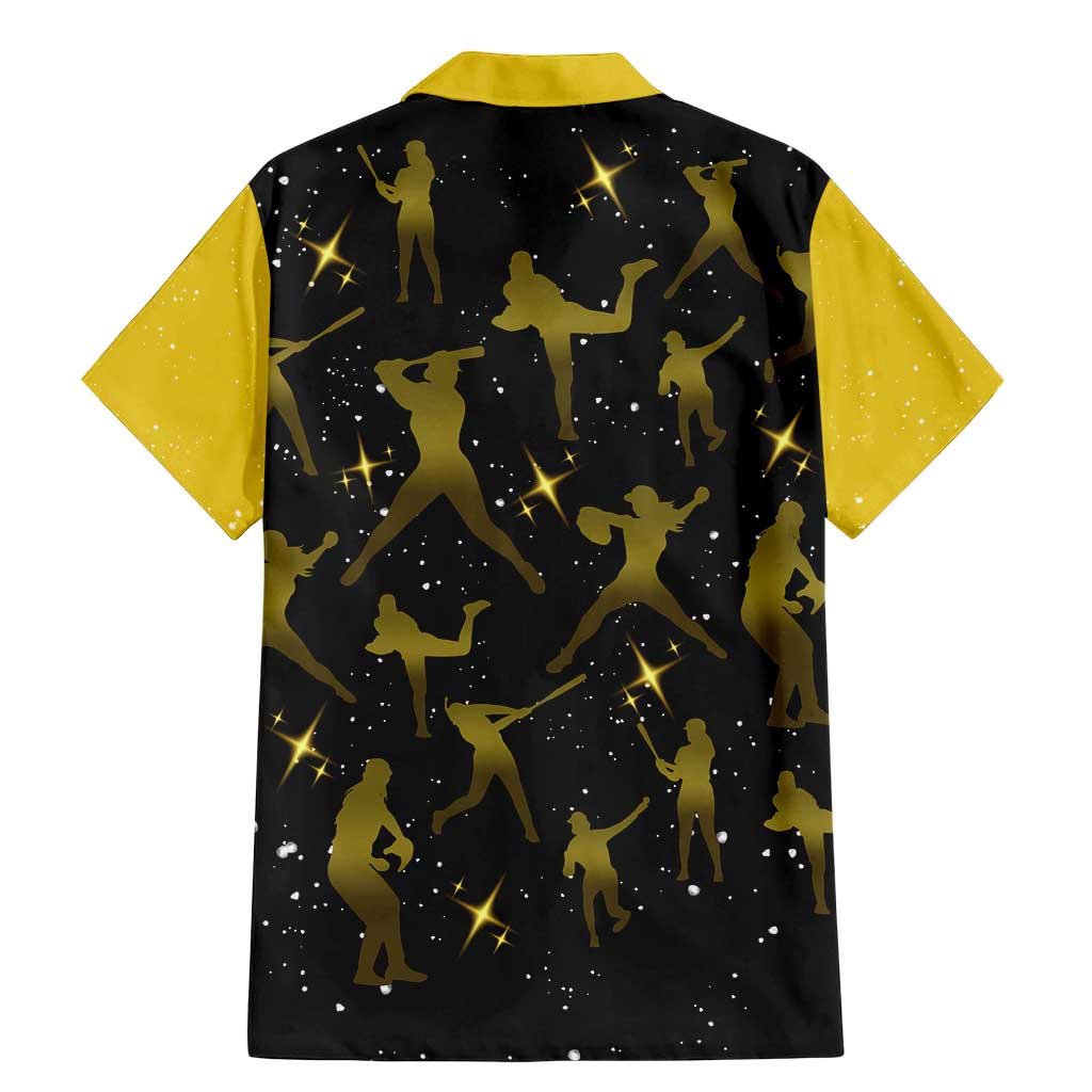 Softball Sunflower Yellow Black Christmas Family Matching Mermaid Dress and Hawaiian Shirt Xmas Holiday Patterns - Wonder Print Shop