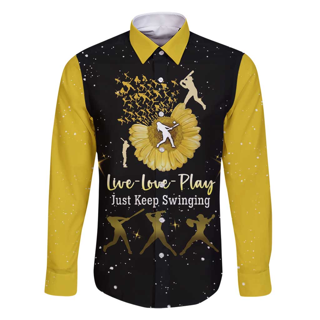 Softball Sunflower Yellow Black Christmas Family Matching Short Sleeve Bodycon Dress and Hawaiian Shirt Xmas Holiday Patterns - Wonder Print Shop