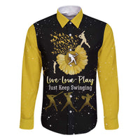 Softball Sunflower Yellow Black Christmas Family Matching Short Sleeve Bodycon Dress and Hawaiian Shirt Xmas Holiday Patterns - Wonder Print Shop