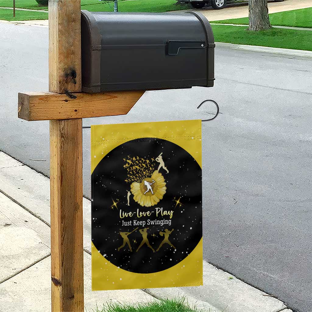 Softball Sunflower Yellow Black Christmas Garden Flag Xmas Holiday Patterns - Wonder Print Shop