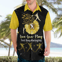 Softball Sunflower Yellow Black Christmas Hawaiian Shirt Xmas Holiday Patterns - Wonder Print Shop