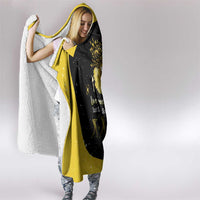 Softball Sunflower Yellow Black Christmas Hooded Blanket Xmas Holiday Patterns - Wonder Print Shop