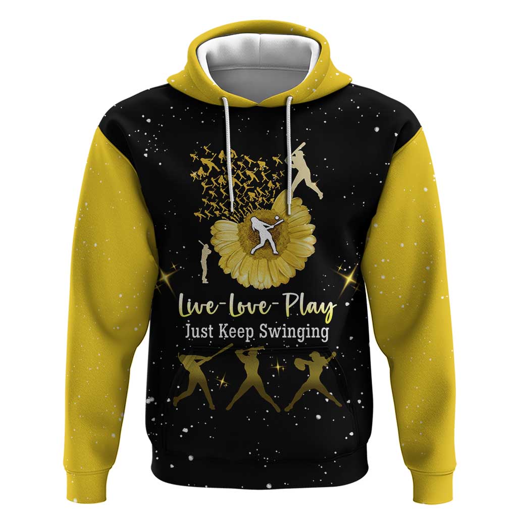 Softball Sunflower Yellow Black Christmas Hoodie Xmas Holiday Patterns - Wonder Print Shop