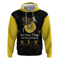 Softball Sunflower Yellow Black Christmas Hoodie Xmas Holiday Patterns - Wonder Print Shop