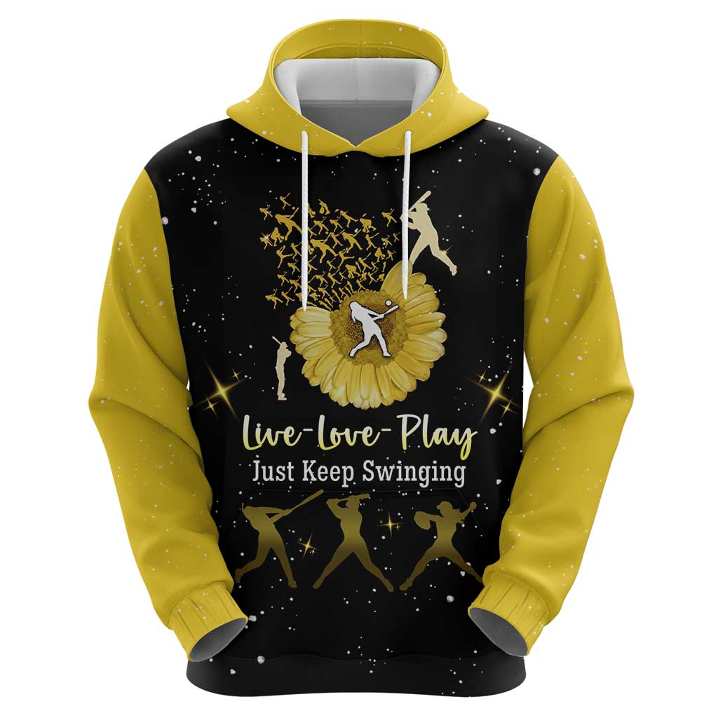 Softball Sunflower Yellow Black Christmas Hoodie Xmas Holiday Patterns - Wonder Print Shop