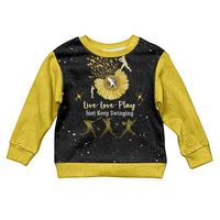 Softball Sunflower Yellow Black Christmas Kid Ugly Christmas Sweater Xmas Holiday Patterns - Wonder Print Shop