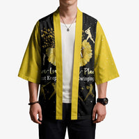 Softball Sunflower Yellow Black Christmas Kimono Xmas Holiday Patterns - Wonder Print Shop