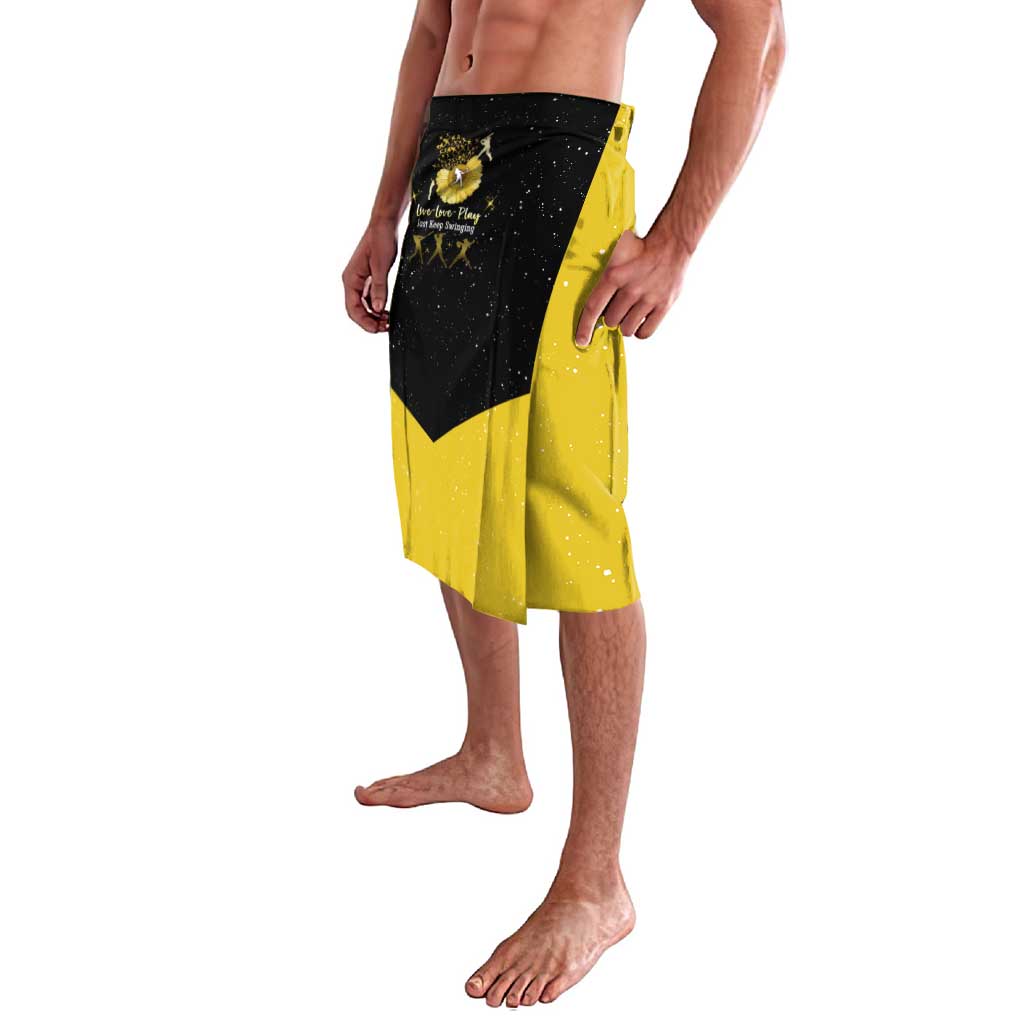 Softball Sunflower Yellow Black Christmas Lavalava Xmas Holiday Patterns - Wonder Print Shop