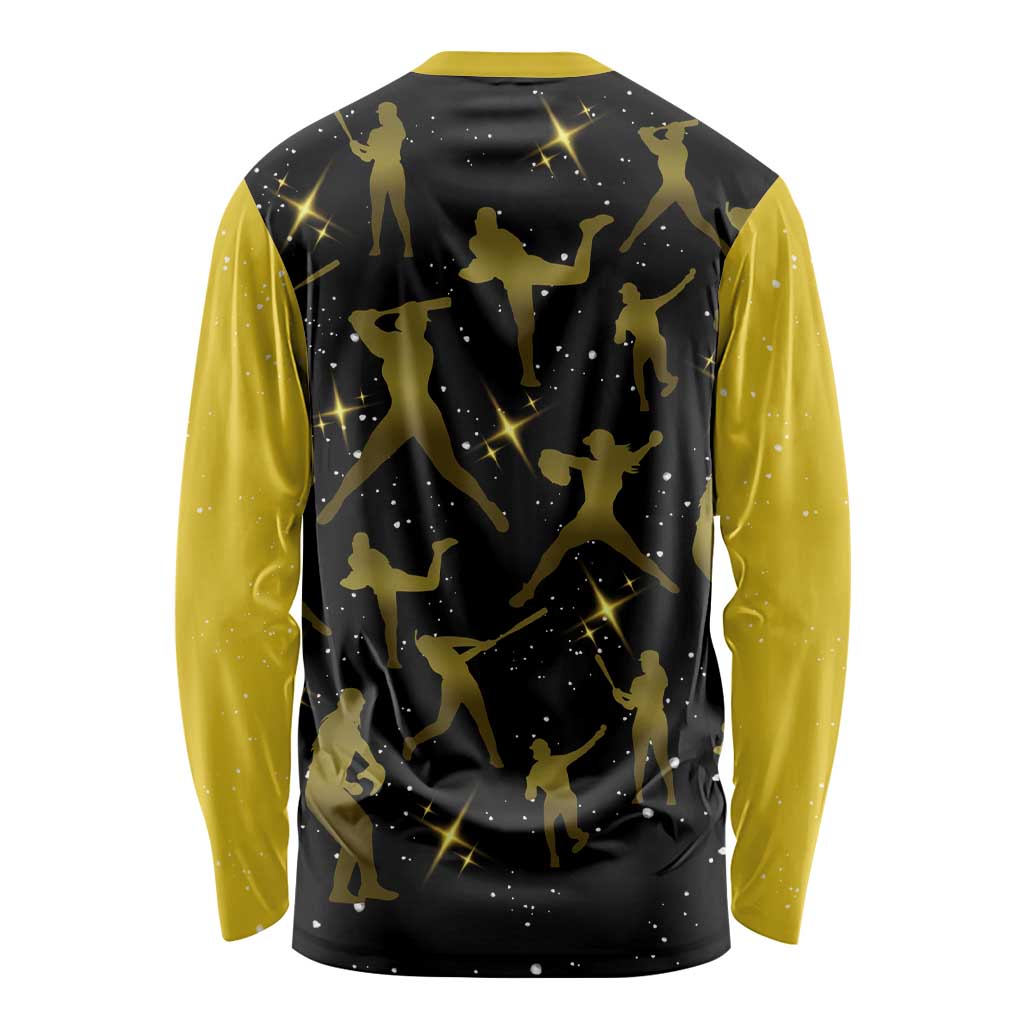 Softball Sunflower Yellow Black Christmas Long Sleeve Shirt Xmas Holiday Patterns - Wonder Print Shop