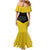 Softball Sunflower Yellow Black Christmas Mermaid Dress Xmas Holiday Patterns - Wonder Print Shop