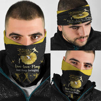 Softball Sunflower Yellow Black Christmas Neck Gaiter Xmas Holiday Patterns - Wonder Print Shop