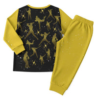 Softball Sunflower Yellow Black Christmas Pajama Set Xmas Holiday Patterns - Wonder Print Shop