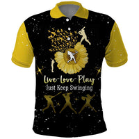 Softball Sunflower Yellow Black Christmas Polo Shirt Xmas Holiday Patterns - Wonder Print Shop
