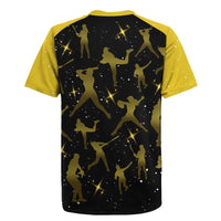 Softball Sunflower Yellow Black Christmas Rugby Jersey Xmas Holiday Patterns - Wonder Print Shop