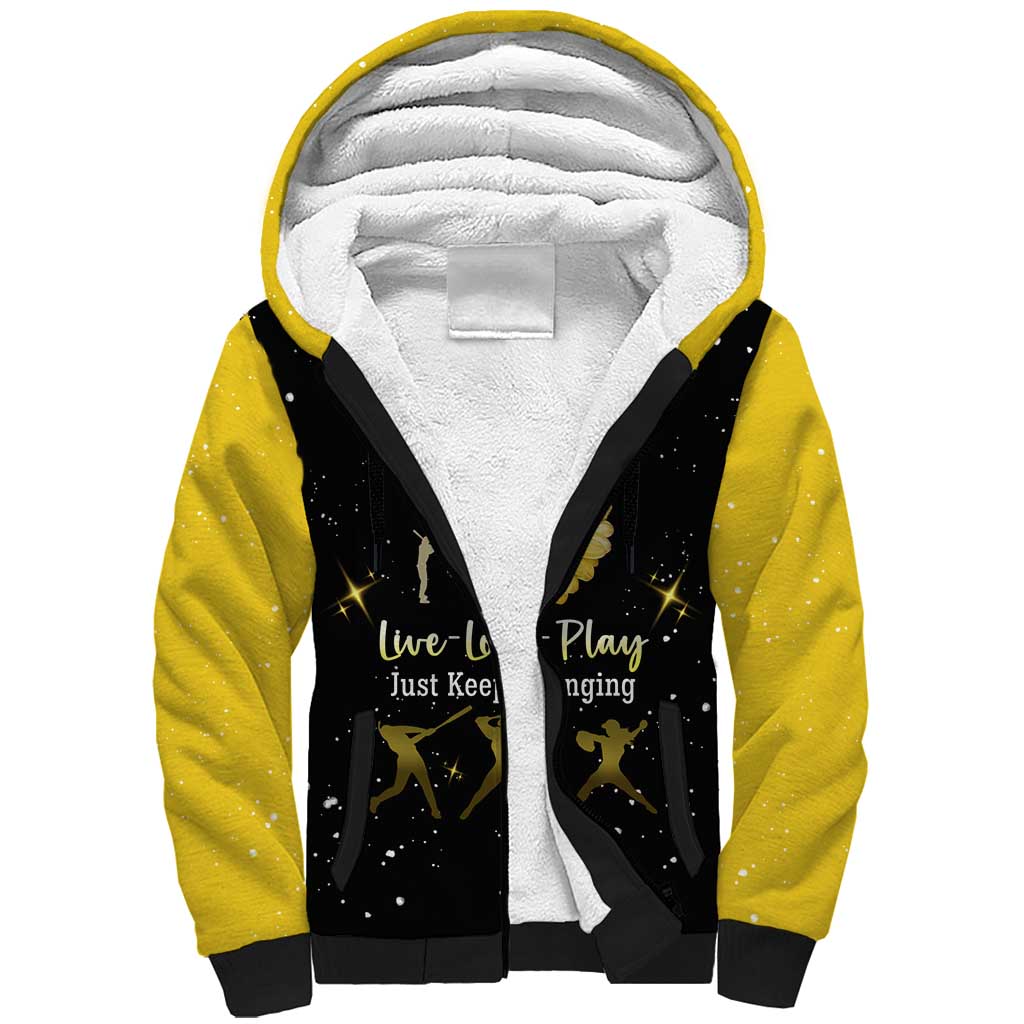Softball Sunflower Yellow Black Christmas Sherpa Hoodie Xmas Holiday Patterns - Wonder Print Shop