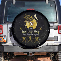 Softball Sunflower Yellow Black Christmas Spare Tire Cover Xmas Holiday Patterns - Wonder Print Shop