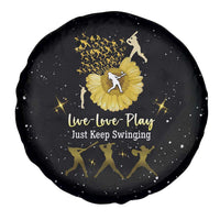 Softball Sunflower Yellow Black Christmas Spare Tire Cover Xmas Holiday Patterns - Wonder Print Shop