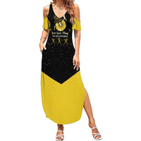 Softball Sunflower Yellow Black Christmas Summer Maxi Dress Xmas Holiday Patterns - Wonder Print Shop