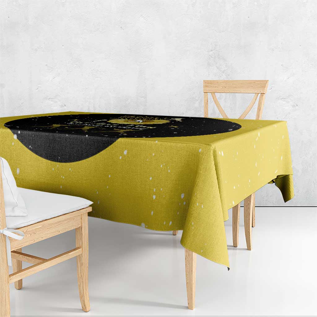 Softball Sunflower Yellow Black Christmas Tablecloth Xmas Holiday Patterns - Wonder Print Shop