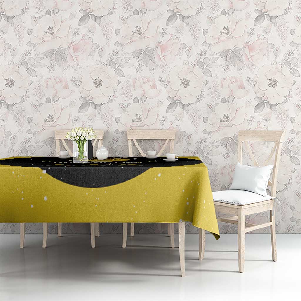 Softball Sunflower Yellow Black Christmas Tablecloth Xmas Holiday Patterns - Wonder Print Shop