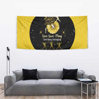 Softball Sunflower Yellow Black Christmas Tapestry Xmas Holiday Patterns - Wonder Print Shop