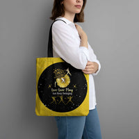 Softball Sunflower Yellow Black Christmas Tote Bag Xmas Holiday Patterns - Wonder Print Shop