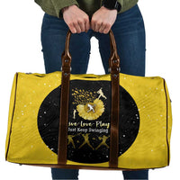 Softball Sunflower Yellow Black Christmas Travel Bag Xmas Holiday Patterns - Wonder Print Shop
