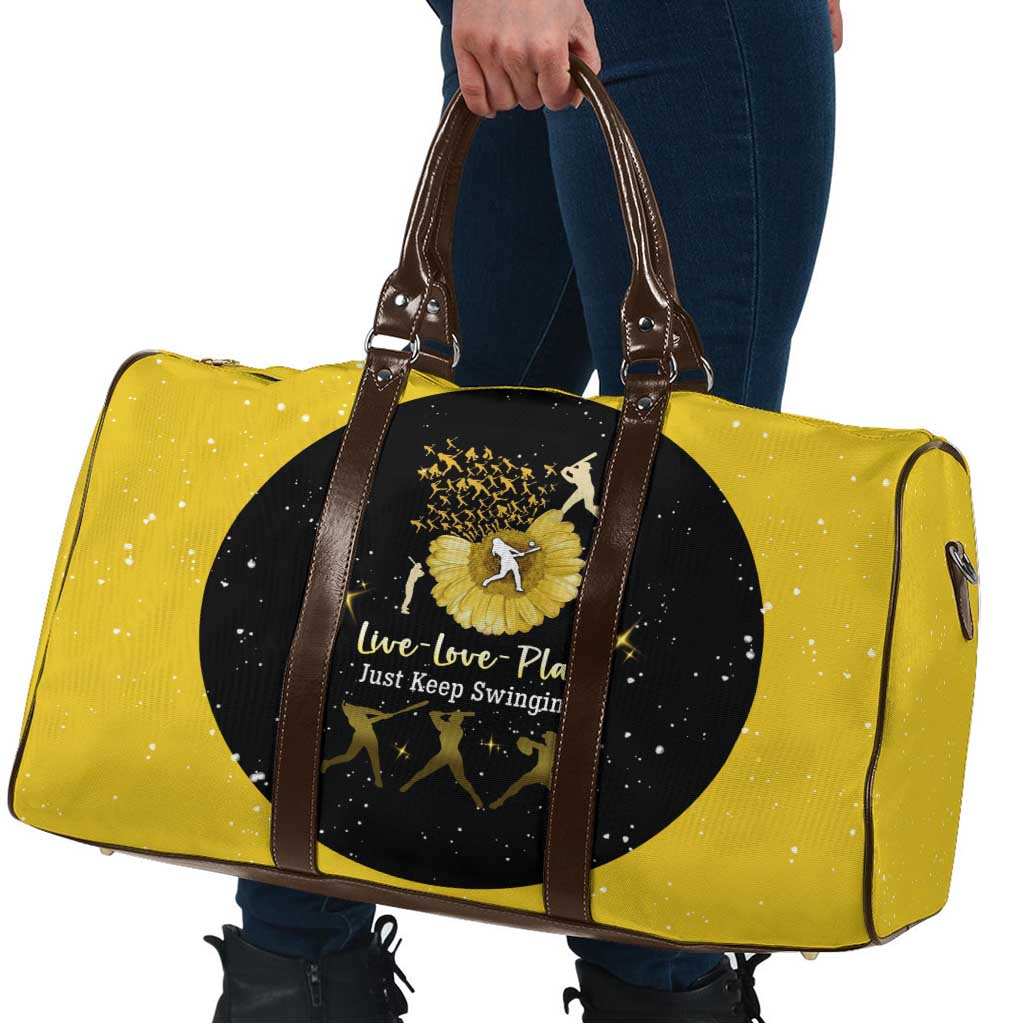 Softball Sunflower Yellow Black Christmas Travel Bag Xmas Holiday Patterns - Wonder Print Shop