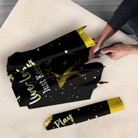 Softball Sunflower Yellow Black Christmas Umbrella Xmas Holiday Patterns - Wonder Print Shop