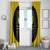 Softball Sunflower Yellow Black Christmas Window Curtain Xmas Holiday Patterns - Wonder Print Shop
