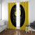 Softball Sunflower Yellow Black Christmas Window Curtain Xmas Holiday Patterns - Wonder Print Shop