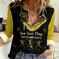 Softball Sunflower Yellow Black Christmas Women Casual Shirt Xmas Holiday Patterns - Wonder Print Shop