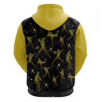 Softball Sunflower Yellow Black Christmas Zip Hoodie Xmas Holiday Patterns - Wonder Print Shop
