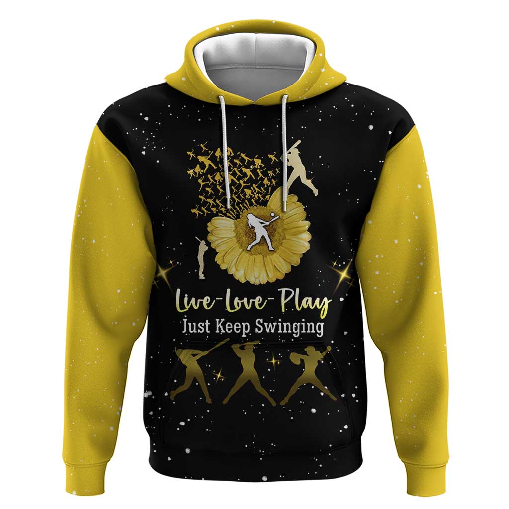 Softball Sunflower Yellow Black Christmas Zip Hoodie Xmas Holiday Patterns - Wonder Print Shop