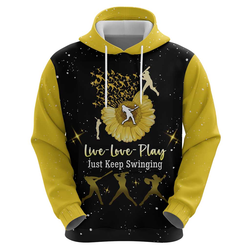 Softball Sunflower Yellow Black Christmas Zip Hoodie Xmas Holiday Patterns - Wonder Print Shop