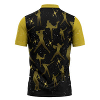 Softball Sunflower Yellow Black Christmas Zipper Polo Shirt Xmas Holiday Patterns - Wonder Print Shop