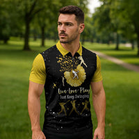 Softball Sunflower Yellow Black Christmas Zipper Polo Shirt Xmas Holiday Patterns - Wonder Print Shop